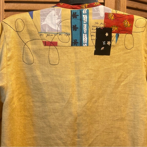 Vintage Canvasbacks by Lutron & Horsfield Mustard Linen Blazer - Picture 13 of 16